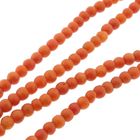 Image 9 of Red coral bead choker with gold clasp; Antique | 35.5 cm