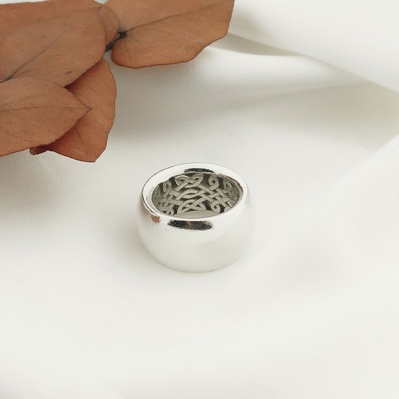 Image 7 of Wide silver domed ring