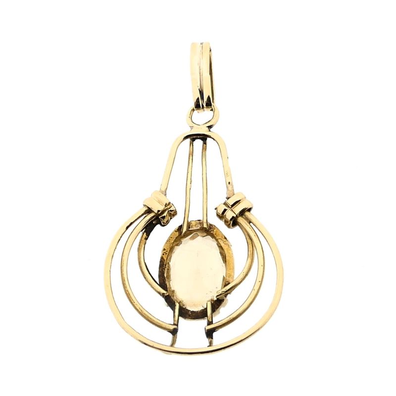 Image 6 of Gold Pendant with Citrine