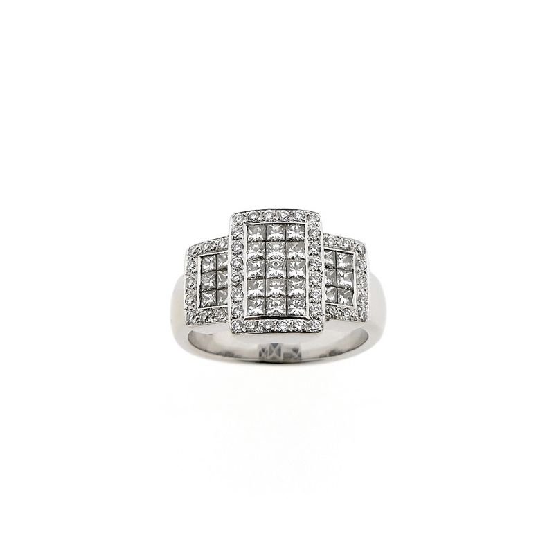 Image 3 of 18K white gold ring with diamonds; Exclusive | 1.17 ct.