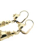 Image 7 of Oriental gold earrings with filigree strand