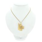 Image 3 of Gold pendant of a German Shepherd's head