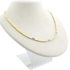 Image 3 of Two-tone gold necklace with diamond; 0.09 ct.