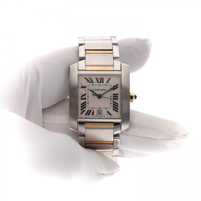 Afbeelding 9 van Cartier Tank Française 2302 W51005Q4; Automatisch Horloge