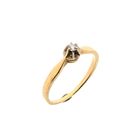 Image 1 of Gold solitaire ring with diamond; 0.07 ct.
