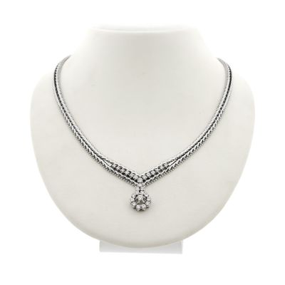 White gold necklace with diamonds 1.06 ct. | 43 mm Image 1 of White gold necklace with diamonds 1.06 ct. | 43 mm