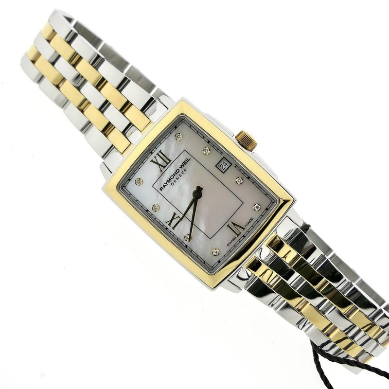 Image 11 of Raymond Weil Toccata 5925-STP-00995; Bi-color women's watch with diamonds