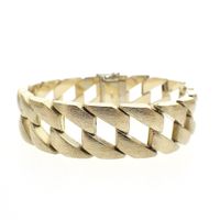 Exclusive gold gourmet link bracelet | 21 cm