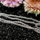 Image 2 of White Gold Square Fox Tail Necklace