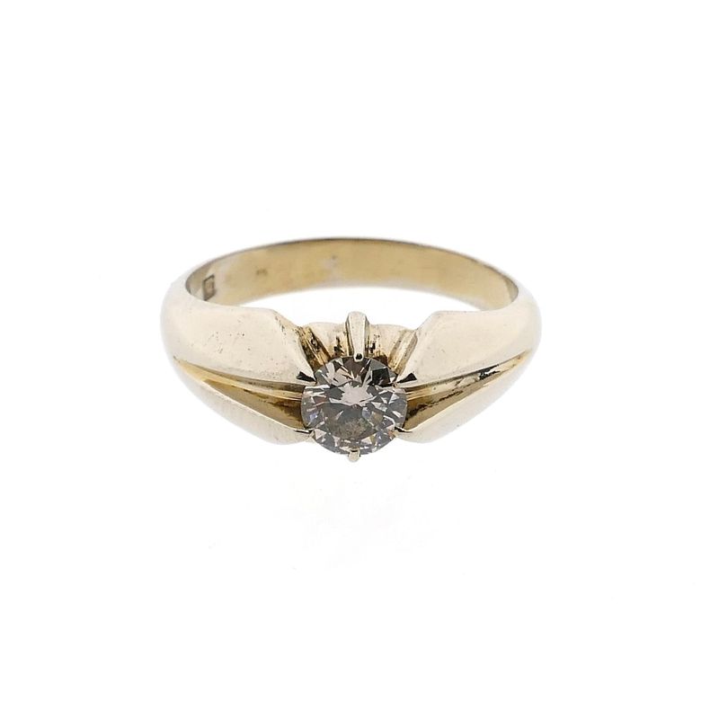 Image 3 of White Gold Solitaire Ring with Diamond; 0.50 ct.