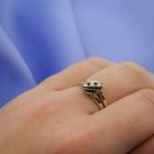 Image 4 of Gold ring with diamonds; 0.18 ct.