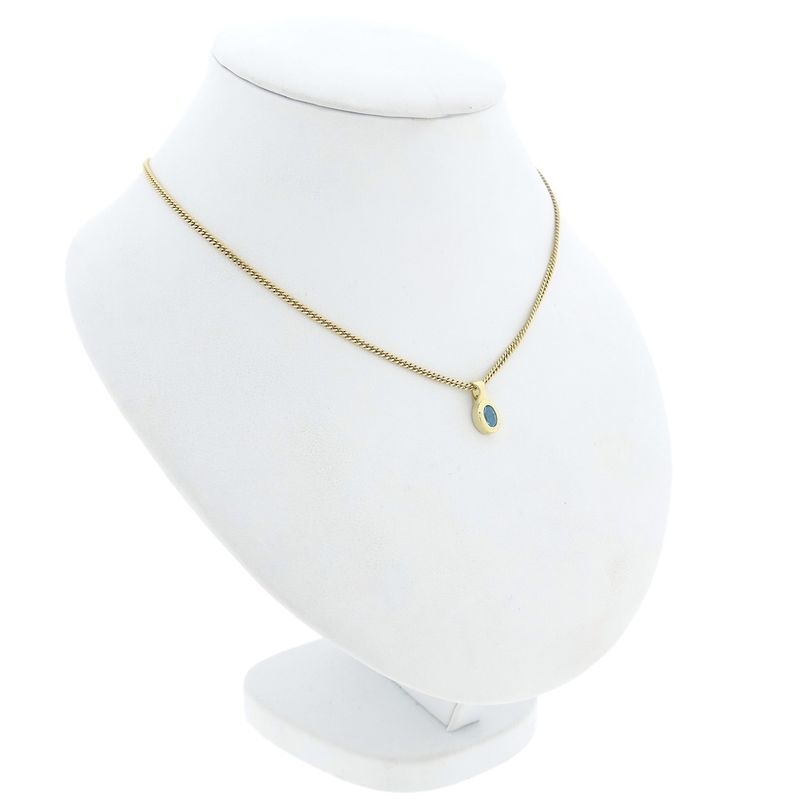 Image 4 of Gold minimalist pendant with topaz