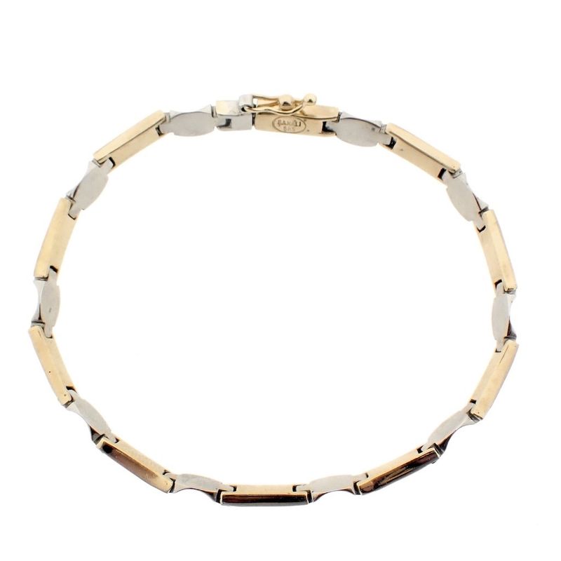 Image 5 of Two-tone gold fantasy link bracelet