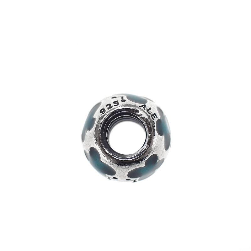 Image 5 of Pandora charm; Silver; Turquoise Butterfly