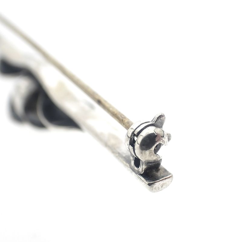 Image 6 of Silver brooch of a rose