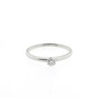 Image 3 of White gold solitaire ring with diamond | 0.08 ct.