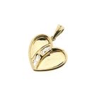 Image 3 of Gold Heart Pendant with Zirconia; 9 Karat