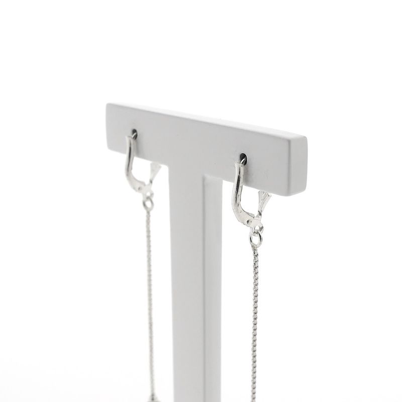 Image 4 of Silver long fantasy earrings