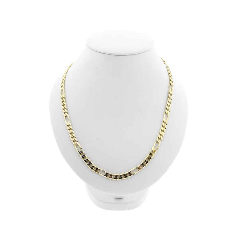 Image 1 of Gold Figaro link chain | 50 cm