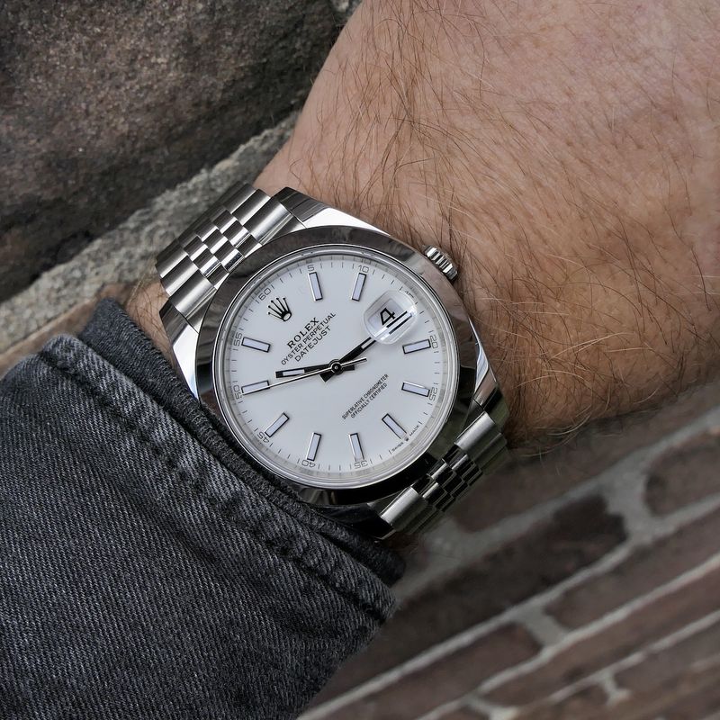 Image 22 of Rolex Datejust 41mm 'White Stick Dial' 126300; Automatic men's watch