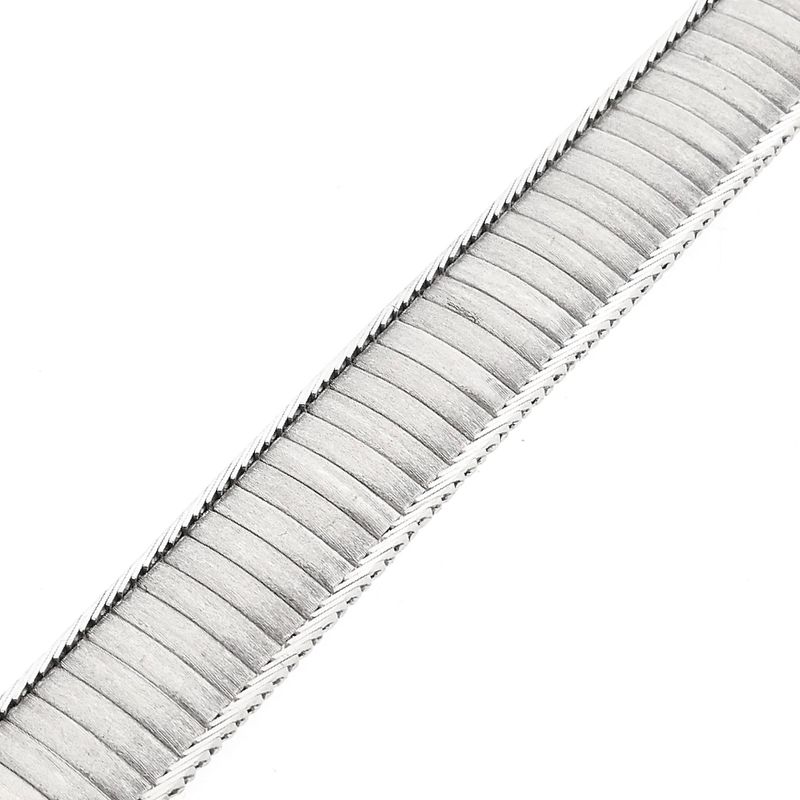 Image 9 of Vintage White Gold Link Bracelet | 19 cm
