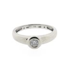Image 2 of White gold solitaire ring with diamond | 0.17 ct.