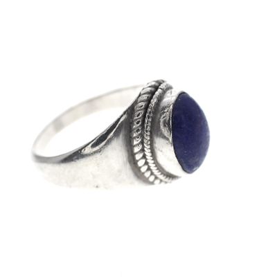 Silver bohemian ring with lapis lazuli Image 2 of Silver bohemian ring with lapis lazuli
