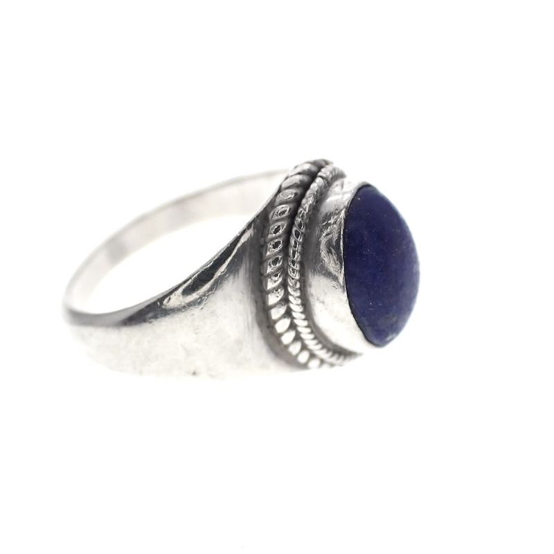 Image 2 of Silver bohemian ring with lapis lazuli