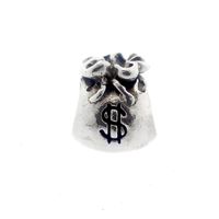Pandora charm; Silver; Silver money bag