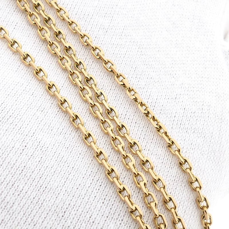 Image 7 of Gold Anchor Chain Necklace; 14 Karat; 65 cm