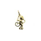 Image 1 of Gold pendant of a monkey with banana
