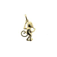 Gold pendant of a monkey with banana