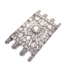 Image 2 of Unique 18 kt white gold brooch set with diamonds of approx. 4.70 ct.