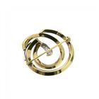 Image 4 of Vintage gold brooch with diamond; 0.14 ct.