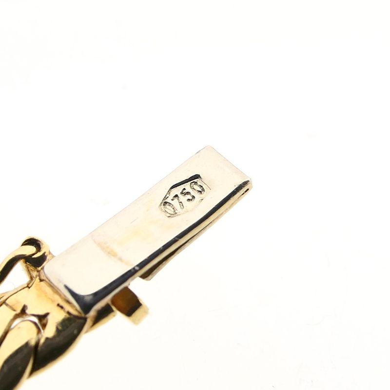 Afbeelding 6 van Gouden platte gourmetschakel ketting 