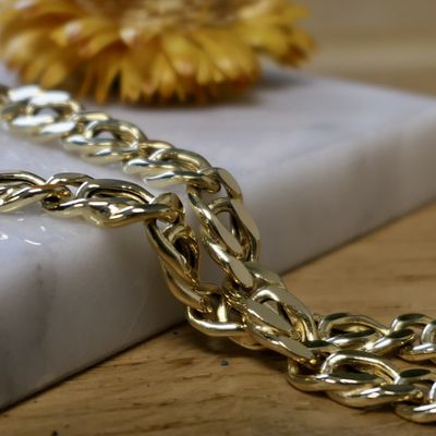 Image 2 of Gold Prince of Wales/Gourmet link bracelet | 20.5 cm