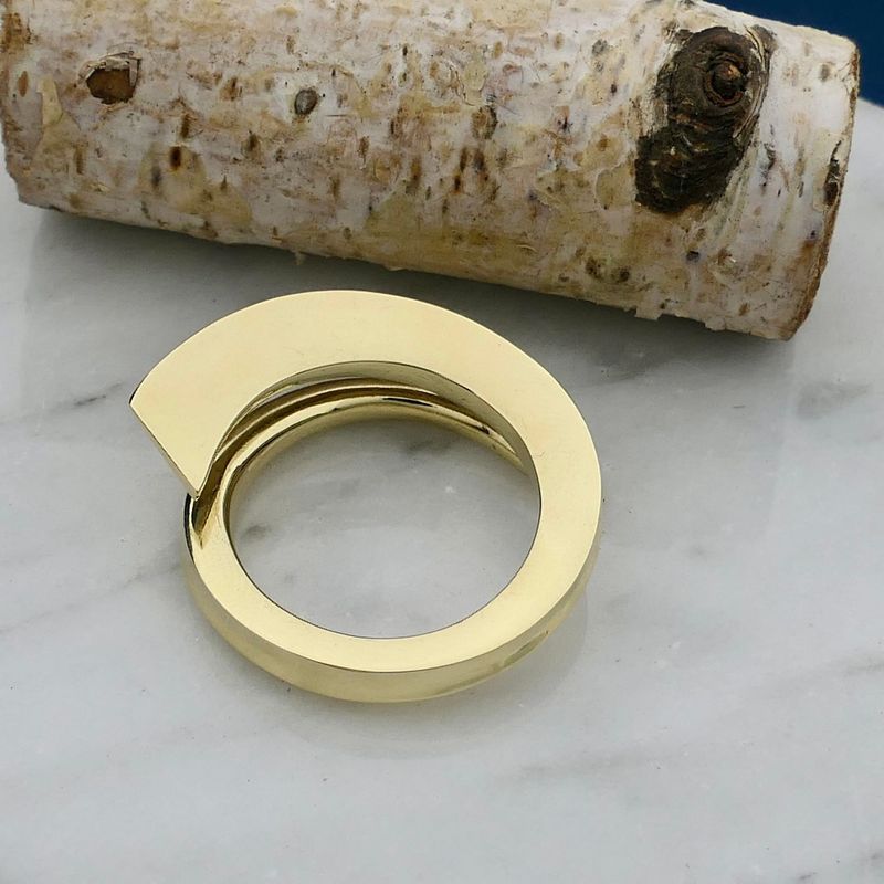 Image 2 of Solid Gold Ring with Organic Design