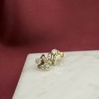 Image 4 of Gold stud earrings with zirconia