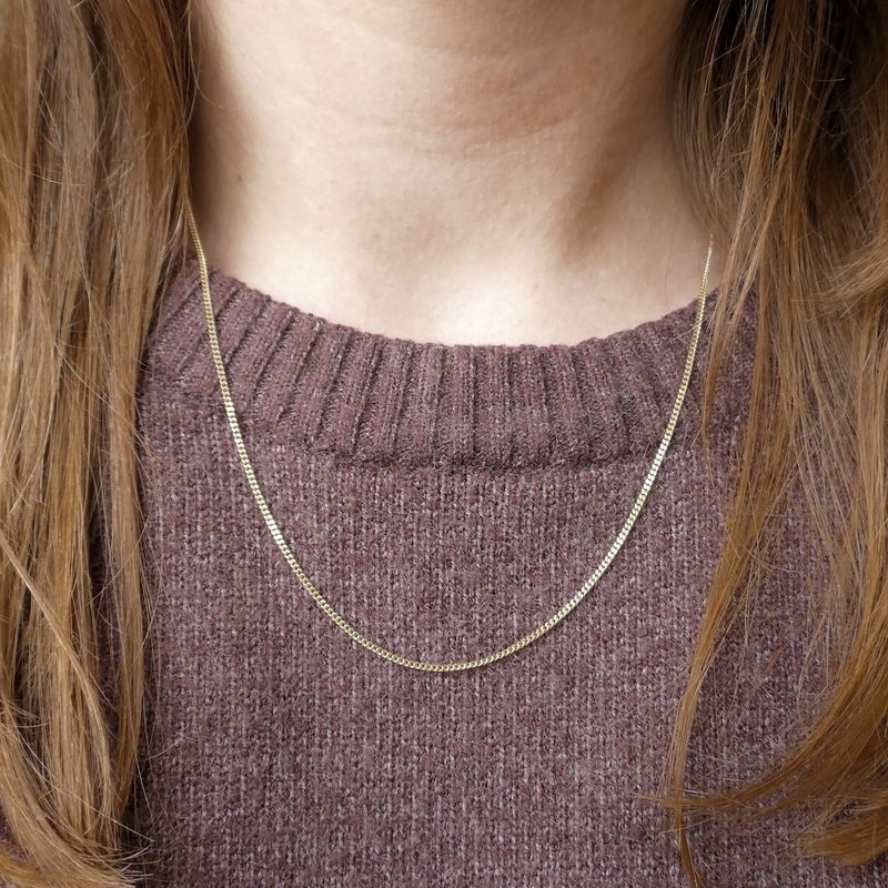 Image 6 of Gold gourmet link chain | 50.5 cm