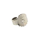 Image 6 of Bicolor gold stud earrings with diamonds