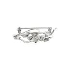 Image 4 of White gold brooch with diamonds; 0.12 ct.