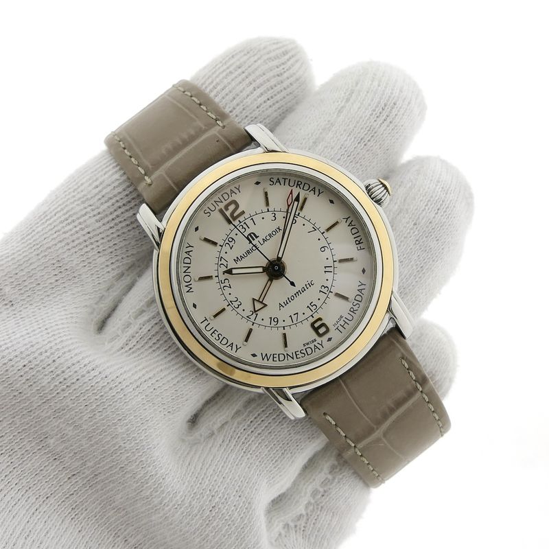 Image 9 of Maurice Lacroix Masterpiece 'Clinq Aiguilles' 27857; Automatic 18k. gold/steel watch