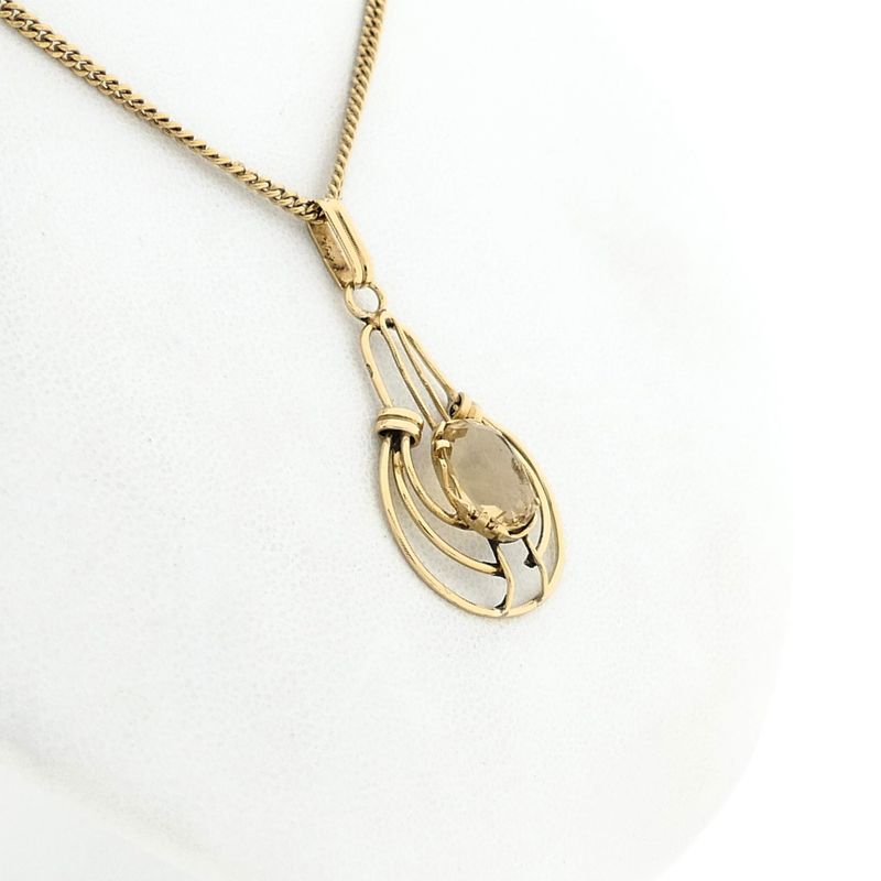 Image 5 of Gold Pendant with Citrine