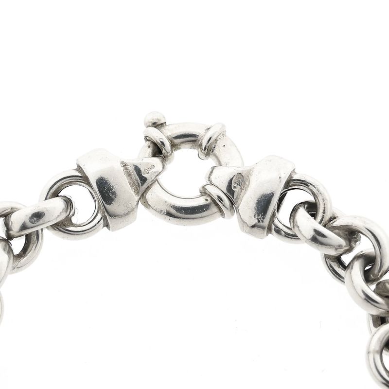 Afbeelding 4 van Zilveren jasseronschakel armband | 21 cm 