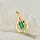 Image 2 of Gold pendant with emerald
