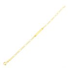 Afbeelding 5 van Gouden Figaroschakel kinderarmband met graveerplaatje | 13 – 16 cm