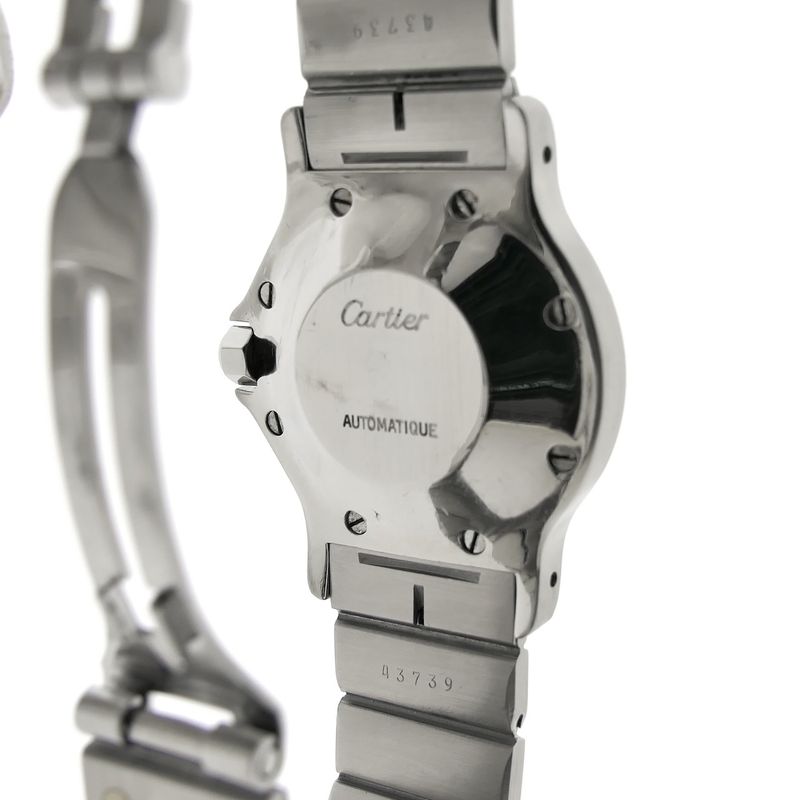 Image 13 of Cartier Santos Octagon Automatic 2966; 18k gold/steel watch