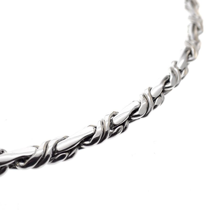 Image 6 of White gold fantasy link necklace | 41 cm