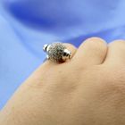 Image 10 of Silver rotating women's ring with zirconia | BIBA