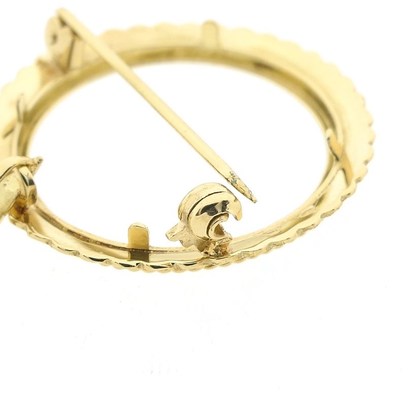 Image 6 of Golden ten guilder coin edge pendant/brooch